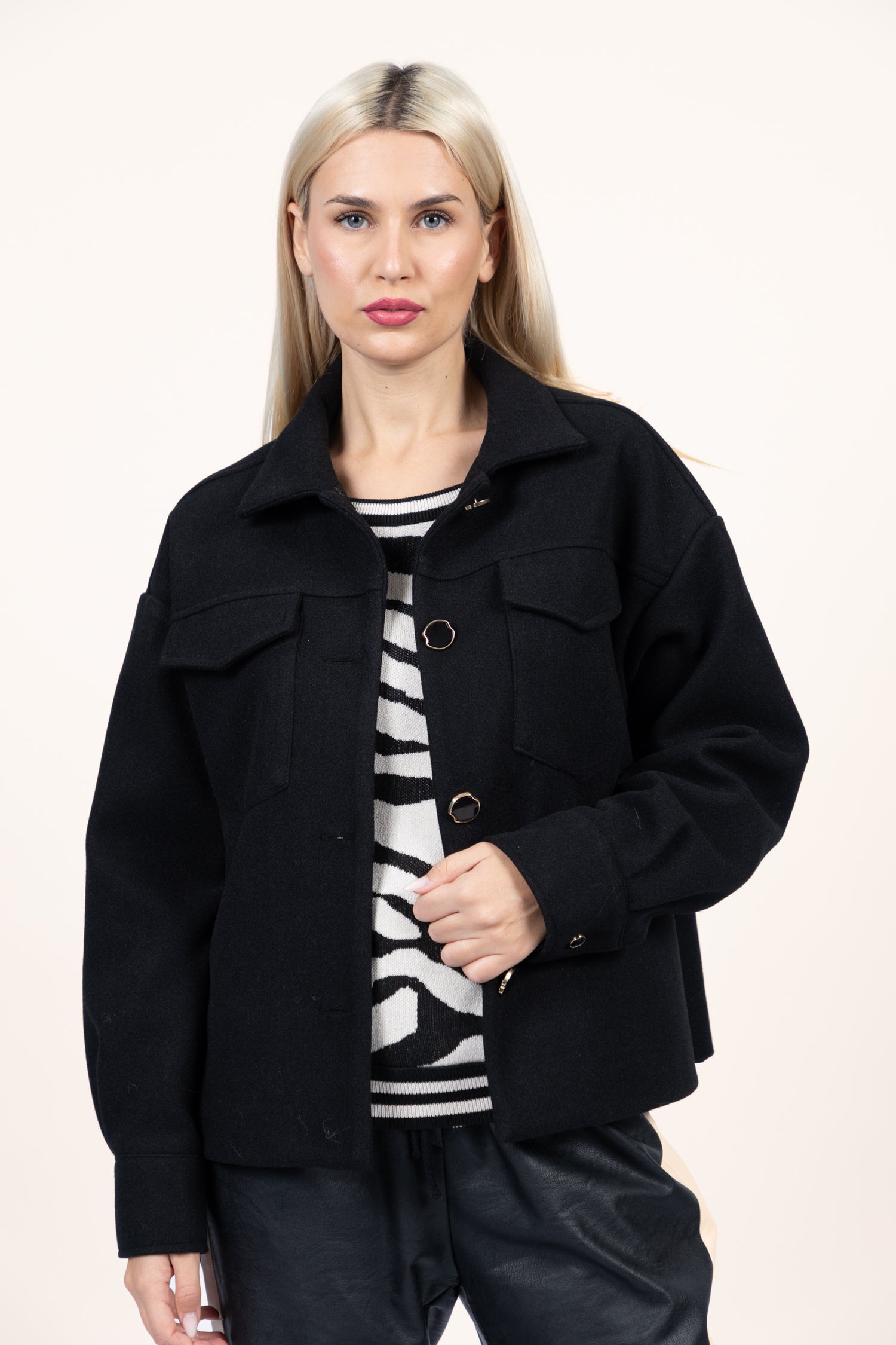 Πανωφόρι Μαύρο Overshirt