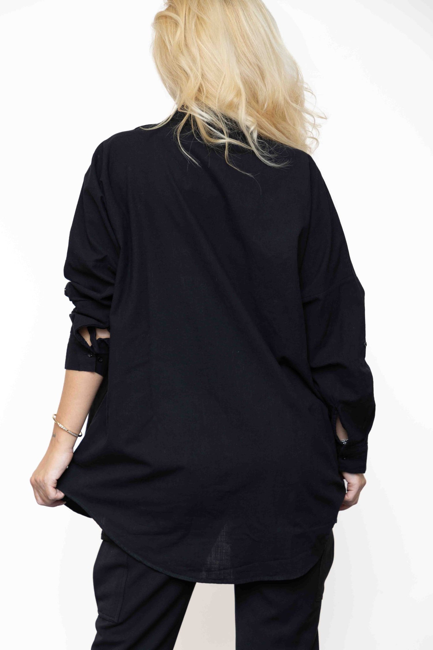 Πουκαμίσα oversized με στρας