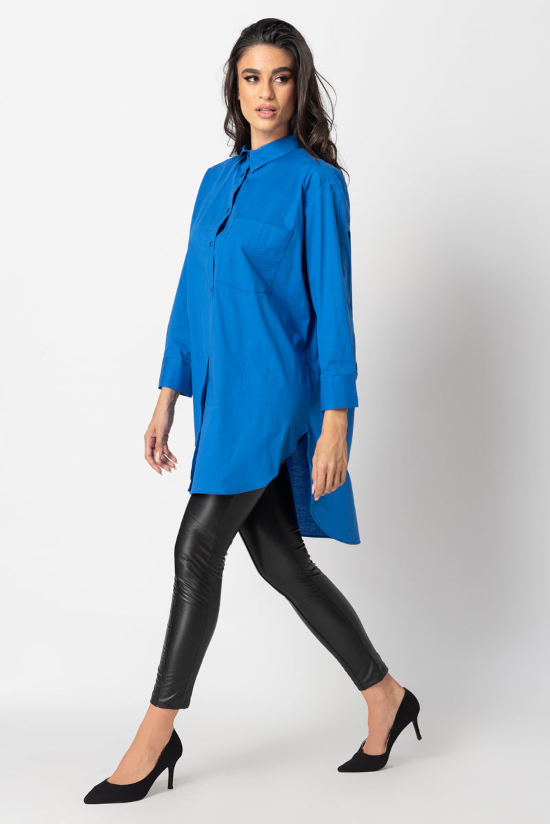 Πουκαμίσα μπλε oversized
